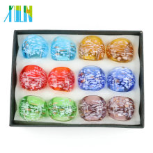 Wholesale Mix Color Lampwork Glass Rings For Decorate 12pcs/box, MC1012